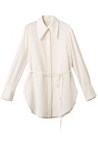 【アルアバイル/allureville】の【Loulou Willoughby】ビッグカラーロングシャツ 人気、トレンドファッション・服の通販 founy(ファニー) ファッション Fashion レディースファッション Fashion for Women トップス・カットソー Cut & Sew Tops シャツ・ブラウス・オフィスカジュアル Elegant Blouses & Button-Ups シンプル Simple, Minimal スリーブ Sleeve, Long Sleeve / Short Sleeve ドレープ Drape, Draping Fabric ファブリック Fabric, Textile リボン Ribbon, Bow ロング Long, Long-Length エレガント 上品 Elegant thumbnail ホワイト|ID: prp329100004915261 ipo3291000000036841105