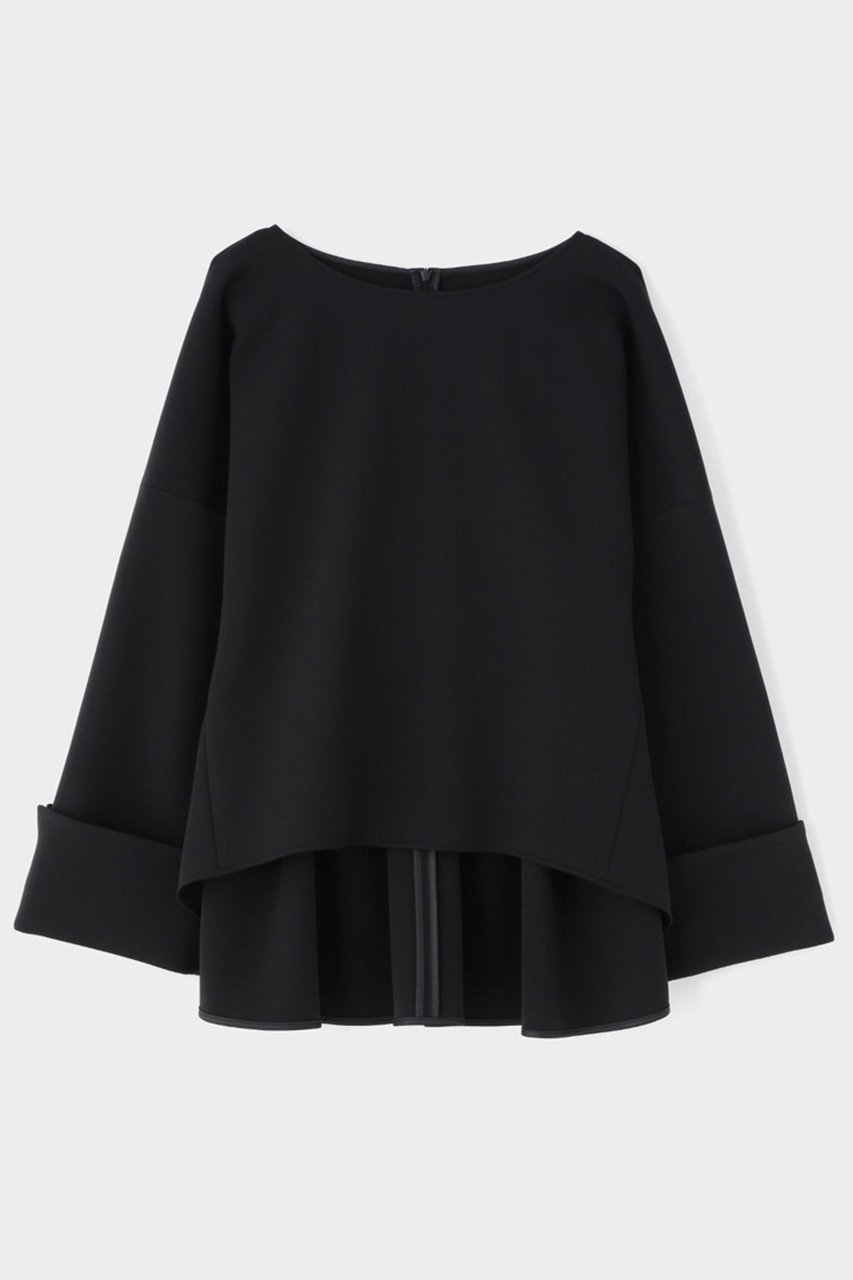 【ル フィル/LE PHIL】のスキューバダンボールバックタックブラウス インテリア・キッズ・メンズ・レディースファッション・服の通販 founy(ファニー) 　ファッション　Fashion　レディースファッション　Fashion for Women　トップス・カットソー　Cut & Sew Tops　シャツ・ブラウス・オフィスカジュアル　Elegant Blouses & Button-Ups　バッグ　Bags　スリーブ　Sleeve, Long Sleeve / Short Sleeve　ロング　Long, Long-Length　定番　Standard, Basic Item　ブラック|ID: prp329100004915277 ipo3291000000036841257