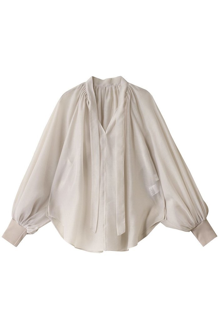【ヒューエルミュージアム/hueLe Museum】の【STUMBLY】Sheer Bowtie Blouse インテリア・キッズ・メンズ・レディースファッション・服の通販 founy(ファウニー) https://founy.com/ ファッション Fashion レディースファッション Fashion for Women トップス・カットソー Cut & Sew Tops シャツ・ブラウス・オフィスカジュアル Elegant Blouses & Button-Ups カフス Cuff Design シアー Sheer, See-Through スリーブ Sleeve, Long Sleeve / Short Sleeve バルーン Balloon, Balloon Silhouette パーティ Party, Party Style フェミニン Feminine, Girly リボン Ribbon, Bow ロング Long, Long-Length |ID: prp329100004915280 ipo3291000000036841267