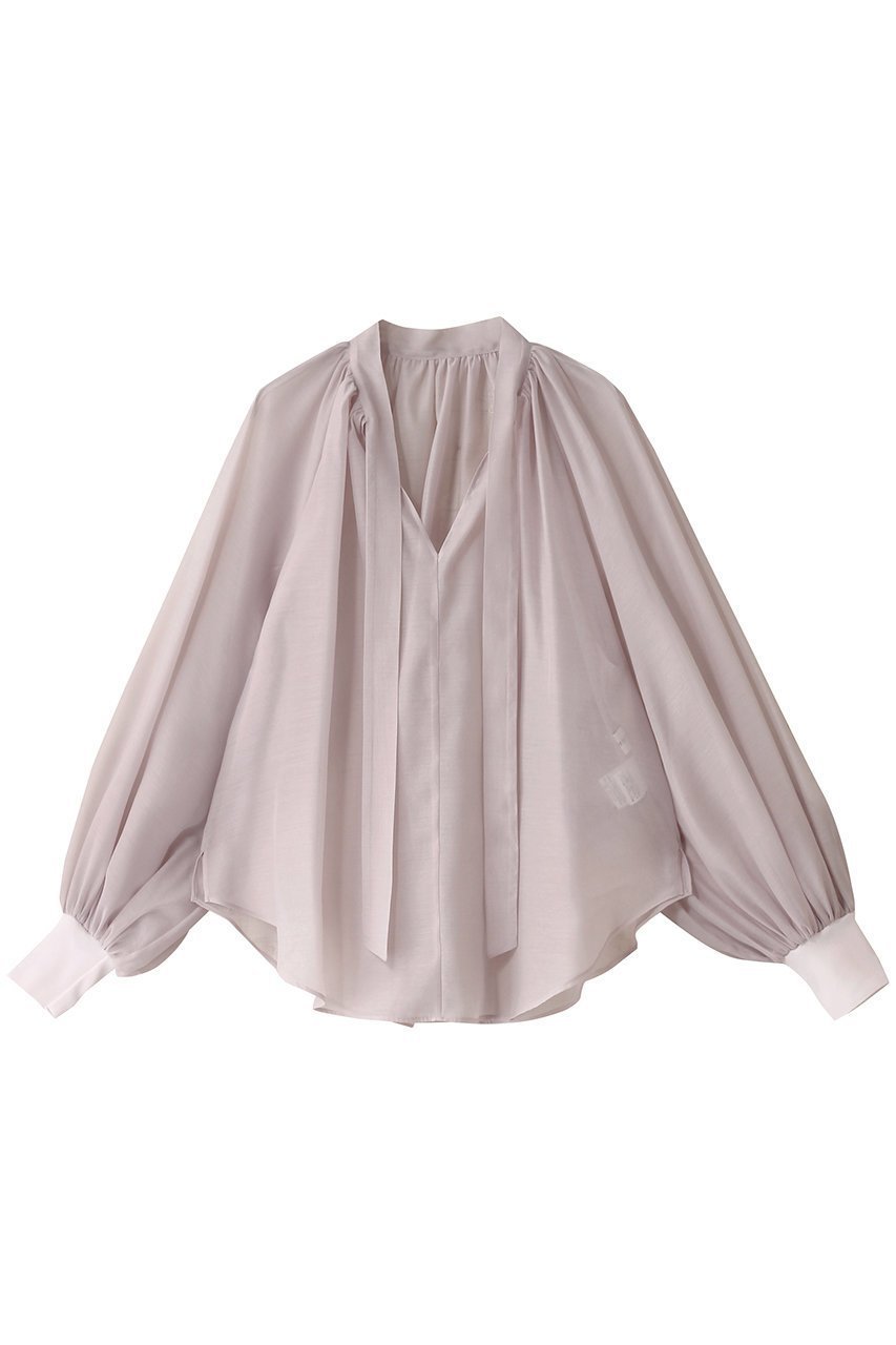 【ヒューエルミュージアム/hueLe Museum】の【STUMBLY】Sheer Bowtie Blouse インテリア・キッズ・メンズ・レディースファッション・服の通販 founy(ファニー) ファッション Fashion レディースファッション Fashion for Women トップス・カットソー Cut & Sew Tops シャツ・ブラウス・オフィスカジュアル Elegant Blouses & Button-Ups カフス Cuff Design シアー Sheer, See-Through スリーブ Sleeve, Long Sleeve / Short Sleeve バルーン Balloon, Balloon Silhouette パーティ Party, Party Style フェミニン Feminine, Girly リボン Ribbon, Bow ロング Long, Long-Length ピンク|ID: prp329100004915280 ipo3291000000036841275