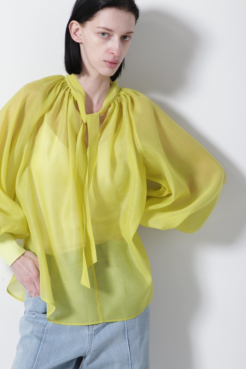 【ヒューエルミュージアム/hueLe Museum】の【STUMBLY】Sheer Bowtie Blouse 人気、トレンドファッション・服の通販 founy(ファニー) ファッション Fashion レディースファッション Fashion for Women トップス・カットソー Cut & Sew Tops シャツ・ブラウス・オフィスカジュアル Elegant Blouses & Button-Ups カフス Cuff Design シアー Sheer, See-Through スリーブ Sleeve, Long Sleeve / Short Sleeve バルーン Balloon, Balloon Silhouette パーティ Party, Party Style フェミニン Feminine, Girly リボン Ribbon, Bow ロング Long, Long-Length other-7|ID: prp329100004915280 ipo3291000000036841287