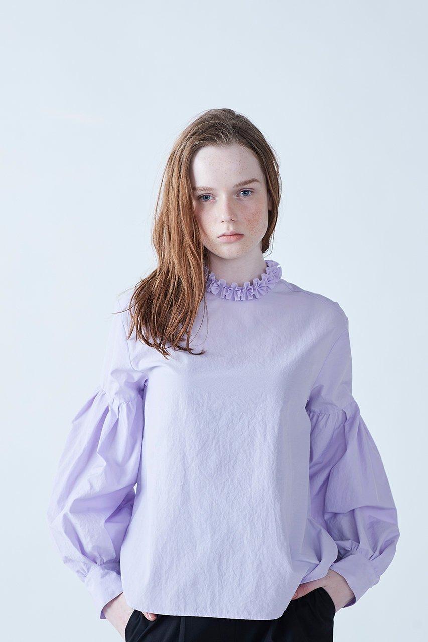 【マリリンムーン/MARILYN MOON】のタックフリルボリュームスリーブブラウス 人気、トレンドファッション・服の通販 founy(ファニー) 　ファッション　Fashion　レディースファッション　Fashion for Women　トップス・カットソー　Cut & Sew Tops　シャツ・ブラウス・オフィスカジュアル　Elegant Blouses & Button-Ups　ボリューム袖・フリルスリーブブラウス　Voluminous & Ruffle Sleeves / Puffy Sleeve Tops　シンプル　Simple, Minimal　スリーブ　Sleeve, Long Sleeve / Short Sleeve　バランス　Balance, Style Balance　フォーマル　Formal, Dressy　フリル　Frill, Ruffle　モダン　Modern, Contemporary　ロング　Long, Long-Length　エレガント 上品　Elegant　other-7|ID: prp329100004915282 ipo3291000000036841306