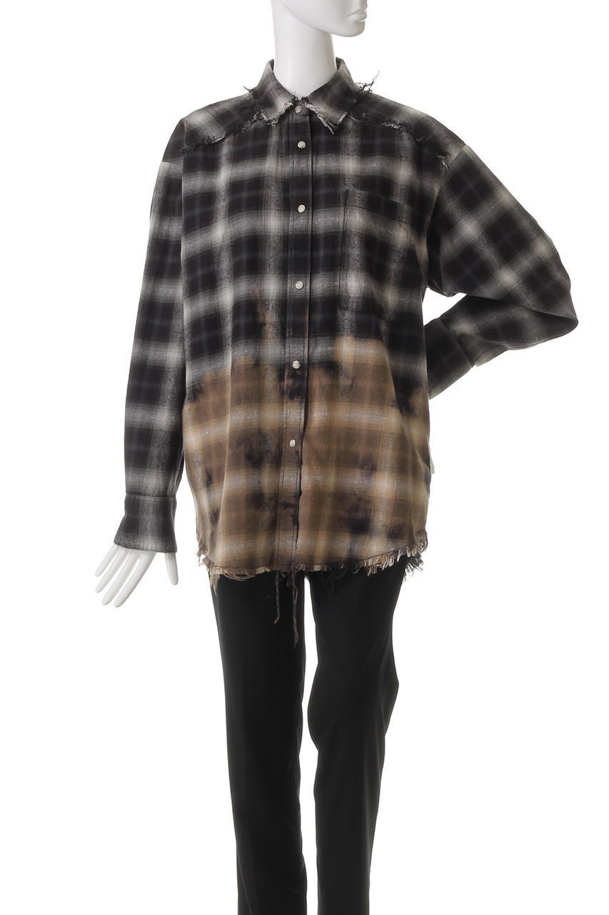 【メゾンスペシャル/MAISON SPECIAL】のBleach Processing Plaid Pattern Shirt/ブリーチチェックシャツ 人気、トレンドファッション・服の通販 founy(ファニー) 　ファッション　Fashion　レディースファッション　Fashion for Women　トップス・カットソー　Cut & Sew Tops　シャツ・ブラウス・オフィスカジュアル　Elegant Blouses & Button-Ups　ヴィンテージ　Vintage Style　シンプル　Simple, Minimal　ストーン　Stone, Gem-Like　スリーブ　Sleeve, Long Sleeve / Short Sleeve　セットアップ　Set-Up, Coordinated Outfit　チェック　Check, Plaid, Tartan　ドット　Polka Dot, Dot Pattern　ブリーチ　Bleach, Washed Finish　ルーズ　Loose, Oversized　ロング　Long, Long-Length　other-2|ID: prp329100004915283 ipo3291000000036841314