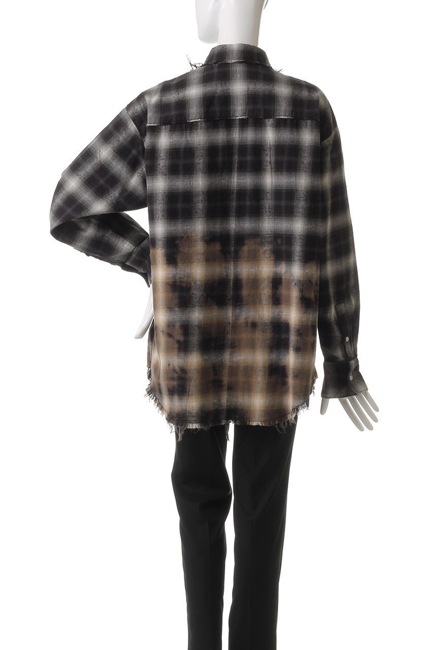 【メゾンスペシャル/MAISON SPECIAL】のBleach Processing Plaid Pattern Shirt/ブリーチチェックシャツ 人気、トレンドファッション・服の通販 founy(ファニー) 　ファッション　Fashion　レディースファッション　Fashion for Women　トップス・カットソー　Cut & Sew Tops　シャツ・ブラウス・オフィスカジュアル　Elegant Blouses & Button-Ups　ヴィンテージ　Vintage Style　シンプル　Simple, Minimal　ストーン　Stone, Gem-Like　スリーブ　Sleeve, Long Sleeve / Short Sleeve　セットアップ　Set-Up, Coordinated Outfit　チェック　Check, Plaid, Tartan　ドット　Polka Dot, Dot Pattern　ブリーチ　Bleach, Washed Finish　ルーズ　Loose, Oversized　ロング　Long, Long-Length　other-4|ID: prp329100004915283 ipo3291000000036841320