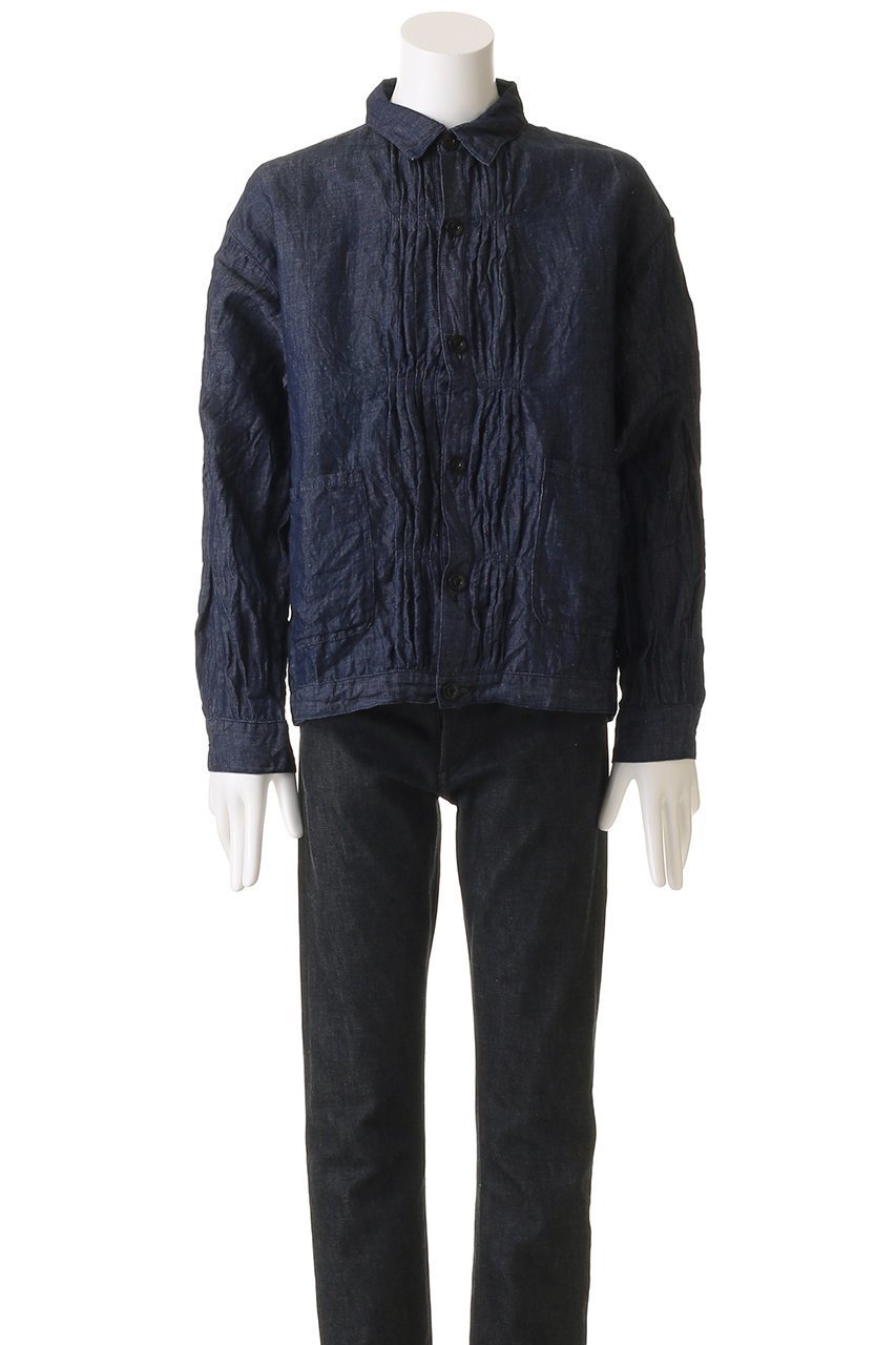 【ベリーテイジ/VERYTAGE / MEN】の【MEN】DORIAN トリプルプリーツ コットンリネン ジャケット 人気、トレンドファッション・服の通販 founy(ファニー) 　ファッション　Fashion　メンズファッション　Fashion for Men　ジャケット　Jacket, Outerwear　スリーブ　Sleeve, Long Sleeve / Short Sleeve　デニム　Denim, Jeans Material　トリプル　Triple, Three Layers　ドレス　Dress, One-Piece　プリーツ　Pleats, Pleated　リネン　Linen, Linen Fabric　ロング　Long, Long-Length　ワーク　Workwear, Utility Style　ヴィンテージ　Vintage Style　エレガント 上品　Elegant　other-2|ID: prp329100004915286 ipo3291000000036841334