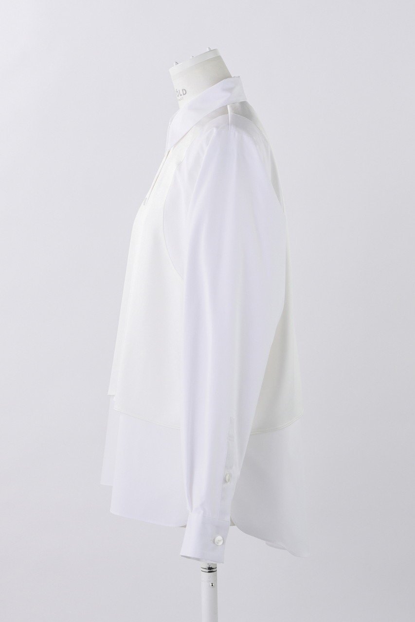 【エンフォルド/ENFOLD】のC/PEブロード レイヤーライク SH/シャツ 人気、トレンドファッション・服の通販 founy(ファニー) ファッション Fashion レディースファッション Fashion for Women トップス・カットソー Cut & Sew Tops シャツ・ブラウス・オフィスカジュアル Elegant Blouses & Button-Ups おすすめ Recommended / Our Picks サテン Satin, Glossy Fabric シンプル Simple, Minimal ジャケット Jacket, Outerwear スタンダード Standard, Basic スリーブ Sleeve, Long Sleeve / Short Sleeve タンク Tank Top, Sleeveless Top バルーン Balloon, Balloon Silhouette ブロード Broadcloth, Fine Cotton ロング Long, Long-Length other-2|ID: prp329100004915293 ipo3291000000036841388