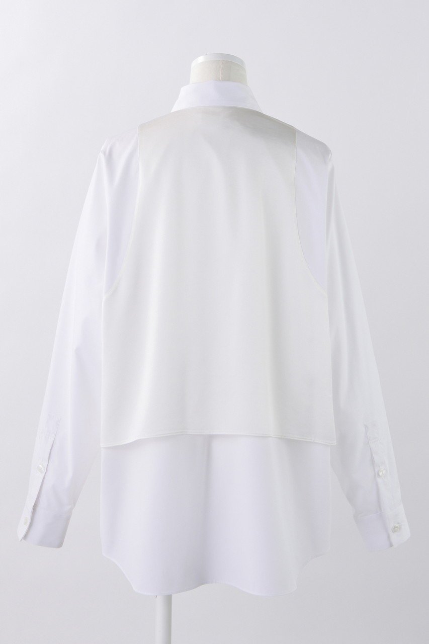 【エンフォルド/ENFOLD】のC/PEブロード レイヤーライク SH/シャツ 人気、トレンドファッション・服の通販 founy(ファニー) ファッション Fashion レディースファッション Fashion for Women トップス・カットソー Cut & Sew Tops シャツ・ブラウス・オフィスカジュアル Elegant Blouses & Button-Ups おすすめ Recommended / Our Picks サテン Satin, Glossy Fabric シンプル Simple, Minimal ジャケット Jacket, Outerwear スタンダード Standard, Basic スリーブ Sleeve, Long Sleeve / Short Sleeve タンク Tank Top, Sleeveless Top バルーン Balloon, Balloon Silhouette ブロード Broadcloth, Fine Cotton ロング Long, Long-Length other-3|ID: prp329100004915293 ipo3291000000036841390