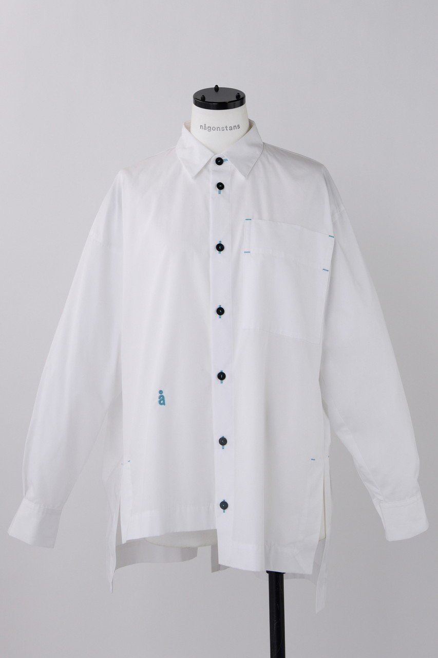 【ナゴンスタンス/nagonstans】のT/Cブロード スクエアBOX SH/シャツ 人気、トレンドファッション・服の通販 founy(ファニー) 　ファッション　Fashion　レディースファッション　Fashion for Women　トップス・カットソー　Cut & Sew Tops　シャツ・ブラウス・オフィスカジュアル　Elegant Blouses & Button-Ups　アシンメトリー　Asymmetrical Style　スクエア　Square, Square Shape　スリット　Slit, Slit Detail　スリーブ　Sleeve, Long Sleeve / Short Sleeve　ブロード　Broadcloth, Fine Cotton　リラックス　Relax, Relaxed Fit　ロング　Long, Long-Length　 other-1|ID: prp329100004915314 ipo3291000000036841603