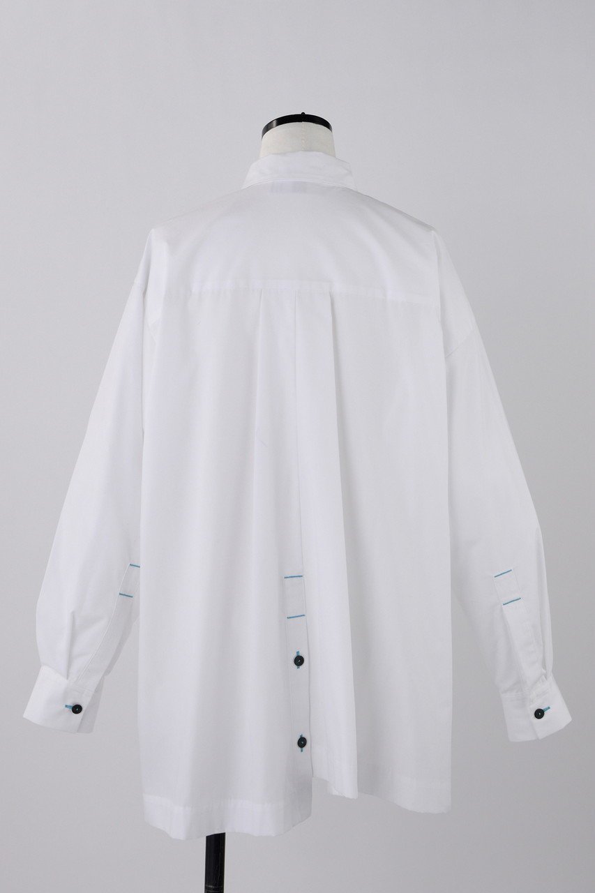 【ナゴンスタンス/nagonstans】のT/Cブロード スクエアBOX SH/シャツ 人気、トレンドファッション・服の通販 founy(ファニー) 　ファッション　Fashion　レディースファッション　Fashion for Women　トップス・カットソー　Cut & Sew Tops　シャツ・ブラウス・オフィスカジュアル　Elegant Blouses & Button-Ups　アシンメトリー　Asymmetrical Style　スクエア　Square, Square Shape　スリット　Slit, Slit Detail　スリーブ　Sleeve, Long Sleeve / Short Sleeve　ブロード　Broadcloth, Fine Cotton　リラックス　Relax, Relaxed Fit　ロング　Long, Long-Length　other-3|ID: prp329100004915314 ipo3291000000036841609