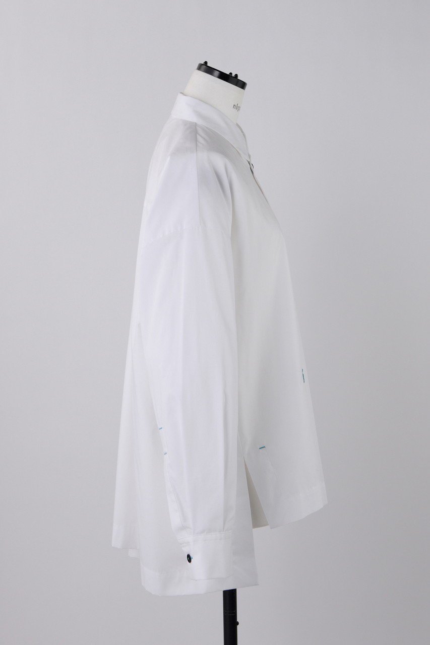 【ナゴンスタンス/nagonstans】のT/Cブロード スクエアBOX SH/シャツ 人気、トレンドファッション・服の通販 founy(ファニー) 　ファッション　Fashion　レディースファッション　Fashion for Women　トップス・カットソー　Cut & Sew Tops　シャツ・ブラウス・オフィスカジュアル　Elegant Blouses & Button-Ups　アシンメトリー　Asymmetrical Style　スクエア　Square, Square Shape　スリット　Slit, Slit Detail　スリーブ　Sleeve, Long Sleeve / Short Sleeve　ブロード　Broadcloth, Fine Cotton　リラックス　Relax, Relaxed Fit　ロング　Long, Long-Length　other-4|ID: prp329100004915314 ipo3291000000036841611