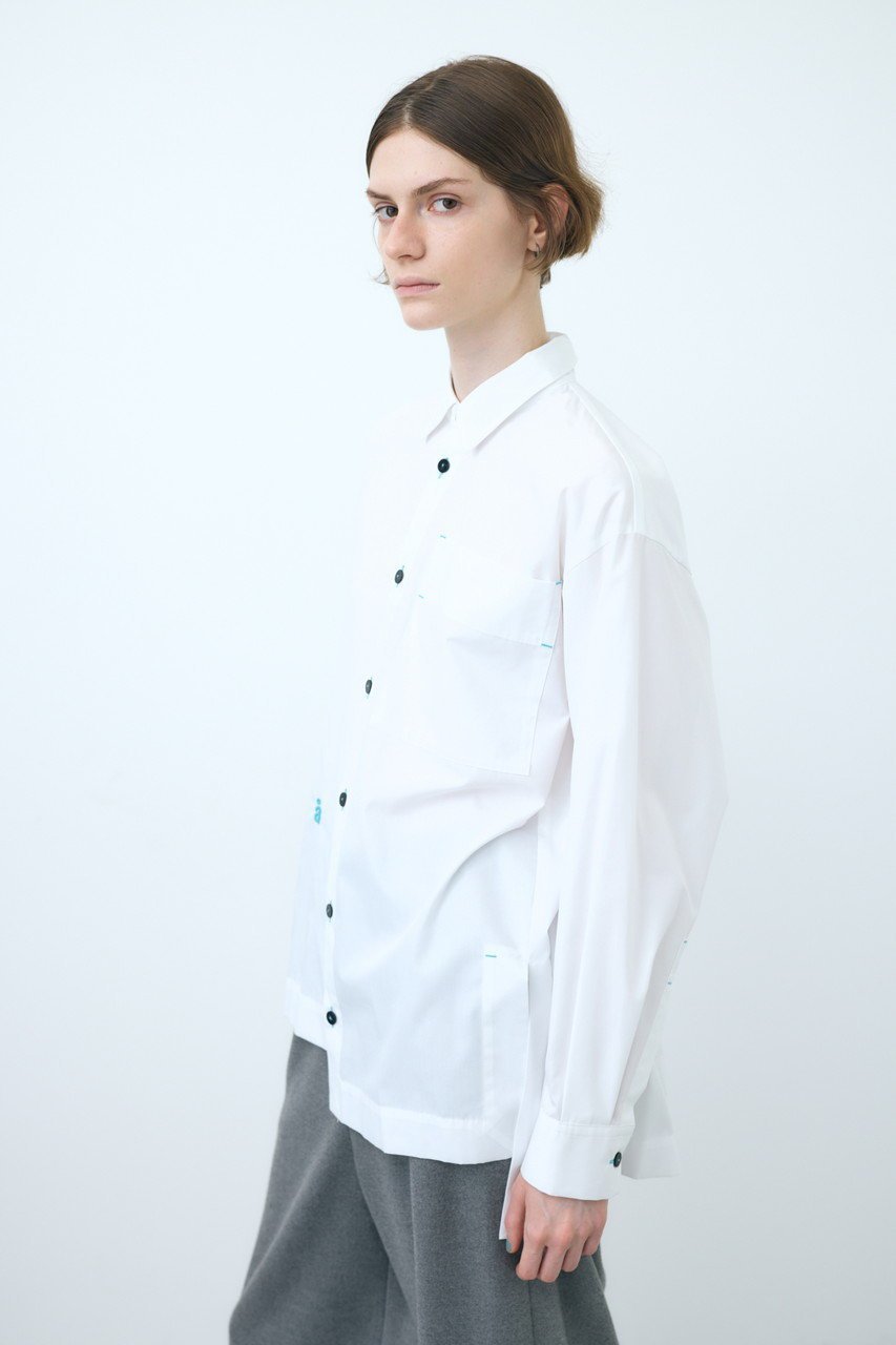 【ナゴンスタンス/nagonstans】のT/Cブロード スクエアBOX SH/シャツ 人気、トレンドファッション・服の通販 founy(ファニー) 　ファッション　Fashion　レディースファッション　Fashion for Women　トップス・カットソー　Cut & Sew Tops　シャツ・ブラウス・オフィスカジュアル　Elegant Blouses & Button-Ups　アシンメトリー　Asymmetrical Style　スクエア　Square, Square Shape　スリット　Slit, Slit Detail　スリーブ　Sleeve, Long Sleeve / Short Sleeve　ブロード　Broadcloth, Fine Cotton　リラックス　Relax, Relaxed Fit　ロング　Long, Long-Length　other-5|ID: prp329100004915314 ipo3291000000036841614