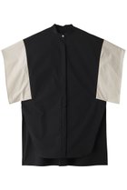 【ル フィル/LE PHIL】のポリエステルツイルバイカラーブラウス 人気、トレンドファッション・服の通販 founy(ファニー) ファッション Fashion レディースファッション Fashion for Women トップス・カットソー Cut & Sew Tops シャツ・ブラウス・オフィスカジュアル Elegant Blouses & Button-Ups コンパクト Compact, Small Size ショート Short, Short Length スクエア Square, Square Shape スリット Slit, Slit Detail スリーブ Sleeve, Long Sleeve / Short Sleeve ツイル Twist, Twisted Detail フロント Front, Front Design ラウンド Round, Round Neck thumbnail ブラック|ID: prp329100004915359 ipo3291000000036842073