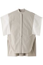 【ル フィル/LE PHIL】のポリエステルツイルバイカラーブラウス 人気、トレンドファッション・服の通販 founy(ファニー) ファッション Fashion レディースファッション Fashion for Women トップス・カットソー Cut & Sew Tops シャツ・ブラウス・オフィスカジュアル Elegant Blouses & Button-Ups コンパクト Compact, Small Size ショート Short, Short Length スクエア Square, Square Shape スリット Slit, Slit Detail スリーブ Sleeve, Long Sleeve / Short Sleeve ツイル Twist, Twisted Detail フロント Front, Front Design ラウンド Round, Round Neck thumbnail ベージュ|ID: prp329100004915359 ipo3291000000036842078