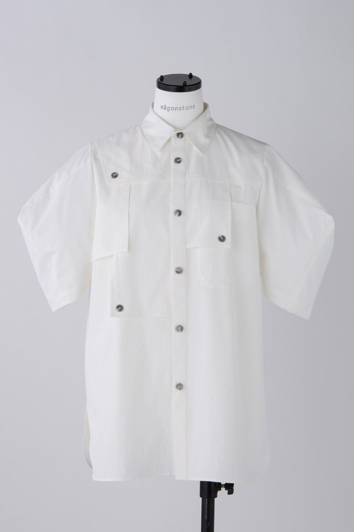 【ナゴンスタンス/nagonstans】のソフトタイプライター 3/4 Sleeve SH/シャツ インテリア・キッズ・メンズ・レディースファッション・服の通販 founy(ファウニー) https://founy.com/ ファッション Fashion レディースファッション Fashion for Women トップス・カットソー Cut & Sew Tops シャツ・ブラウス・オフィスカジュアル Elegant Blouses & Button-Ups アシンメトリー Asymmetrical Style シンプル Simple, Minimal スリーブ Sleeve, Long Sleeve / Short Sleeve タイプライター Typewriter Fabric, Crisp Cotton フロント Front, Front Design ロング Long, Long-Length |ID: prp329100004915362 ipo3291000000036842132
