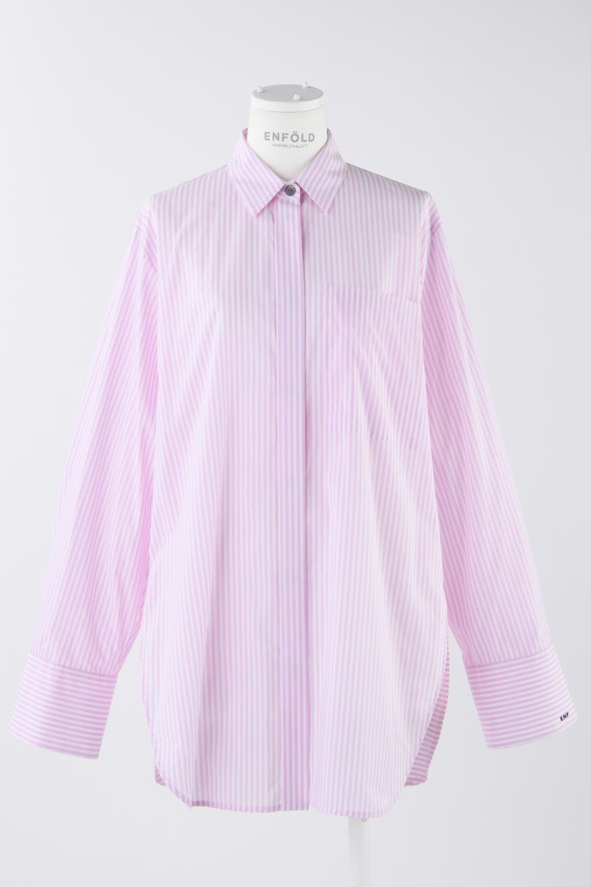 【エンフォルド/ENFOLD】のシルキーストライプ 立体スリーブ SH/シャツ 人気、トレンドファッション・服の通販 founy(ファニー) 　ファッション　Fashion　レディースファッション　Fashion for Women　トップス・カットソー　Cut & Sew Tops　シャツ・ブラウス・オフィスカジュアル　Elegant Blouses & Button-Ups　オケージョン　Occasion Wear　シルク　Silk, 100% Silk　ストライプ　Stripe, Striped Pattern　スリーブ　Sleeve, Long Sleeve / Short Sleeve　タイプライター　Typewriter Fabric, Crisp Cotton　ベーシック　Basic, Essential　ロング　Long, Long-Length　 other-1|ID: prp329100004915389 ipo3291000000036842494