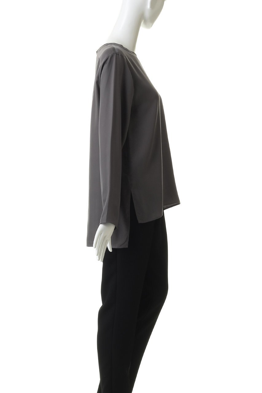 【プレインピープル/PLAIN PEOPLE】のキュプラサテンクルーネックブラウス 人気、トレンドファッション・服の通販 founy(ファニー) 　ファッション　Fashion　レディースファッション　Fashion for Women　トップス・カットソー　Cut & Sew Tops　シャツ・ブラウス・オフィスカジュアル　Elegant Blouses & Button-Ups　インナー　Innerwear　シンプル　Simple, Minimal　ジャケット　Jacket, Outerwear　スリーブ　Sleeve, Long Sleeve / Short Sleeve　ロング　Long, Long-Length　エレガント 上品　Elegant　other-3|ID: prp329100004915439 ipo3291000000036843019