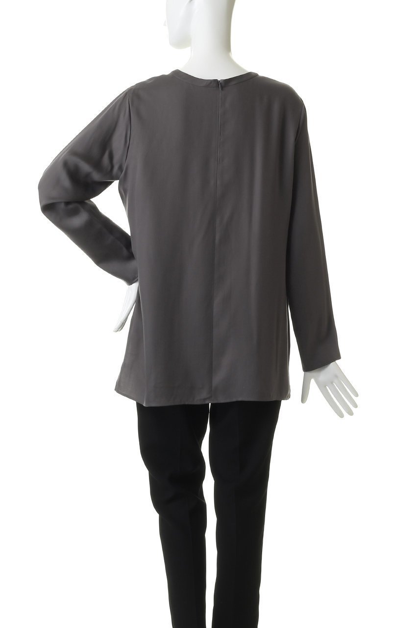 【プレインピープル/PLAIN PEOPLE】のキュプラサテンクルーネックブラウス 人気、トレンドファッション・服の通販 founy(ファニー) 　ファッション　Fashion　レディースファッション　Fashion for Women　トップス・カットソー　Cut & Sew Tops　シャツ・ブラウス・オフィスカジュアル　Elegant Blouses & Button-Ups　インナー　Innerwear　シンプル　Simple, Minimal　ジャケット　Jacket, Outerwear　スリーブ　Sleeve, Long Sleeve / Short Sleeve　ロング　Long, Long-Length　エレガント 上品　Elegant　other-4|ID: prp329100004915439 ipo3291000000036843021