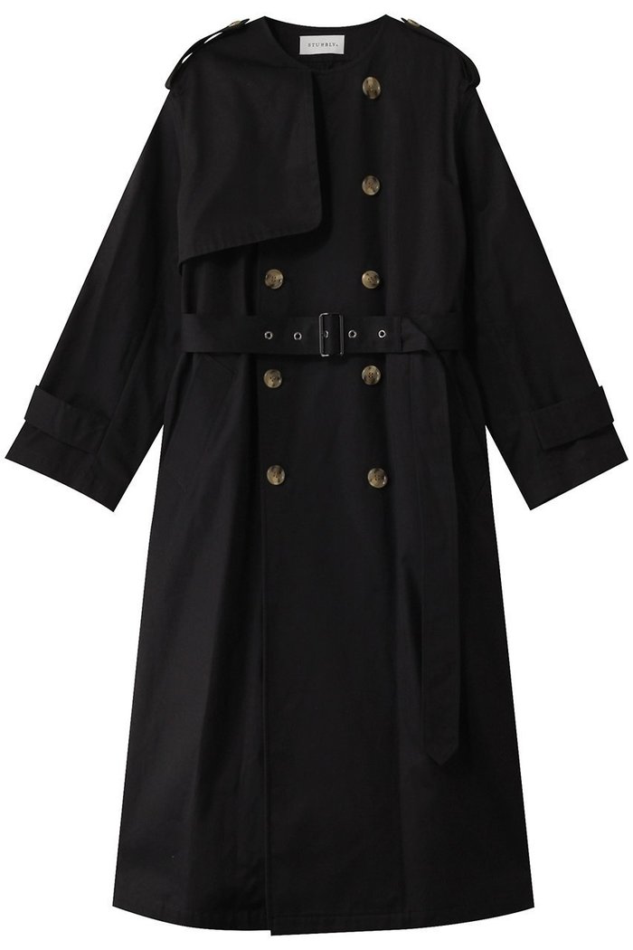 【ヒューエルミュージアム/hueLe Museum】の【STUMBLY】No Collar Trench Coat インテリア・キッズ・メンズ・レディースファッション・服の通販 founy(ファニー) https://founy.com/ ファッション Fashion レディースファッション Fashion for Women アウター Coat / Outerwear Collection コート・ロングコート・ピーコート Long Coats, Peacoats & More トレンチコート / 春秋の定番アウター Trench Coats シンプル Simple, Minimal ダブル Double, Double-Breasted フォーマル Formal, Dressy ロング Long, Long-Length エレガント 上品 Elegant 春 Spring 秋 Autumn |ID: prp329100004915465 ipo3291000000036843199