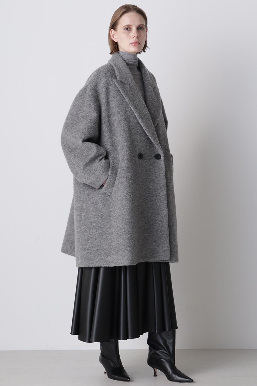 【ヒューエルミュージアム/hueLe Museum】の【hLM】ブークレージャージコート 人気、トレンドファッション・服の通販 founy(ファニー) 　ファッション　Fashion　レディースファッション　Fashion for Women　アウター　Coat / Outerwear Collection　コート・ロングコート・ピーコート　Long Coats, Peacoats & More　シンプル　Simple, Minimal　チェスターコート　Chester Coat, Long Coat　ループ　Loop, Loop Knit　ロング　Long, Long-Length　エレガント 上品　Elegant　other-2|ID: prp329100004915467 ipo3291000000036843250