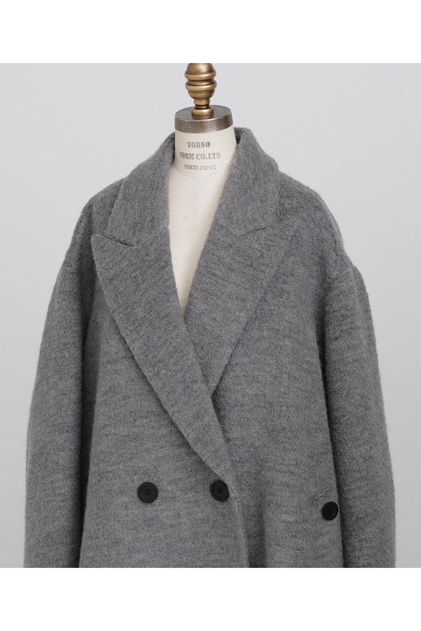 【ヒューエルミュージアム/hueLe Museum】の【hLM】ブークレージャージコート 人気、トレンドファッション・服の通販 founy(ファニー) 　ファッション　Fashion　レディースファッション　Fashion for Women　アウター　Coat / Outerwear Collection　コート・ロングコート・ピーコート　Long Coats, Peacoats & More　シンプル　Simple, Minimal　チェスターコート　Chester Coat, Long Coat　ループ　Loop, Loop Knit　ロング　Long, Long-Length　エレガント 上品　Elegant　other-3|ID: prp329100004915467 ipo3291000000036843252