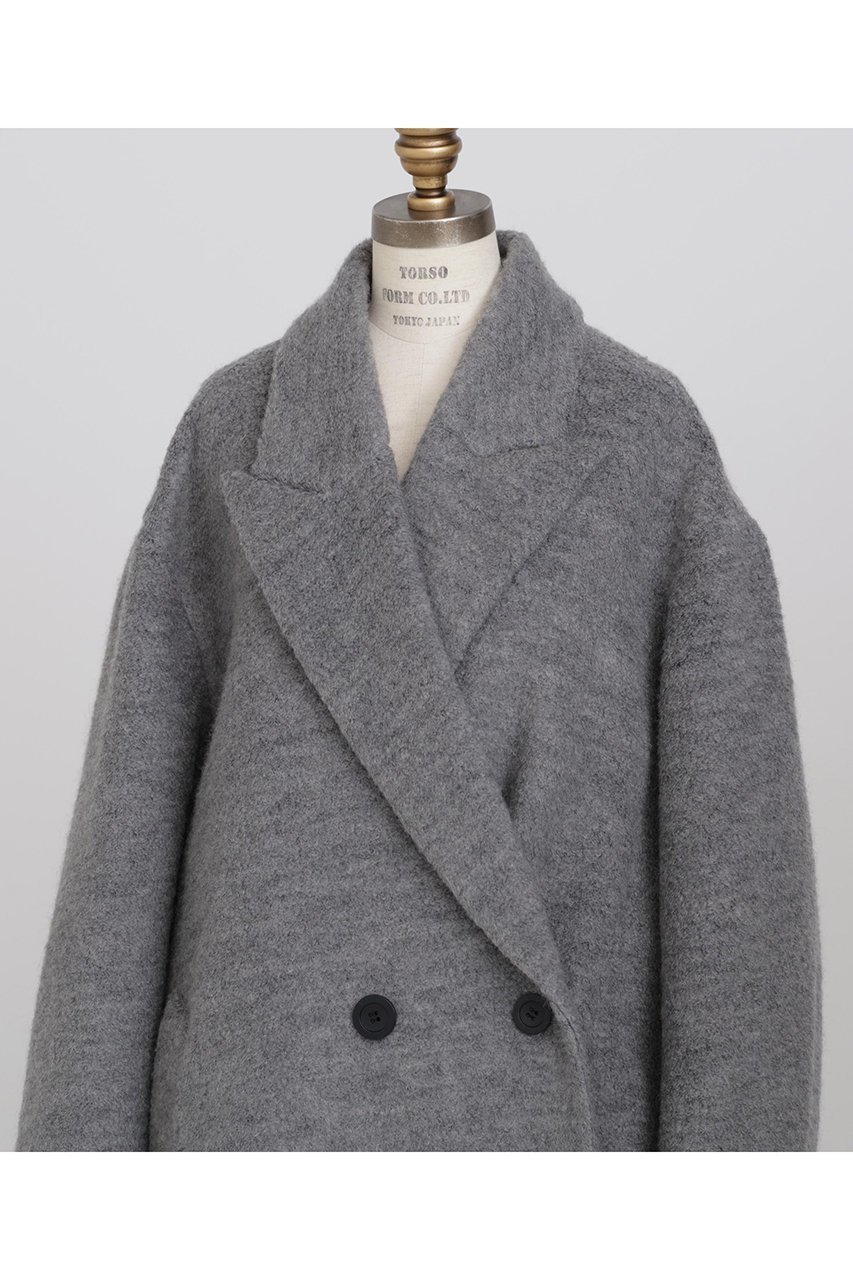 【ヒューエルミュージアム/hueLe Museum】の【hLM】ブークレージャージコート 人気、トレンドファッション・服の通販 founy(ファニー) 　ファッション　Fashion　レディースファッション　Fashion for Women　アウター　Coat / Outerwear Collection　コート・ロングコート・ピーコート　Long Coats, Peacoats & More　シンプル　Simple, Minimal　チェスターコート　Chester Coat, Long Coat　ループ　Loop, Loop Knit　ロング　Long, Long-Length　エレガント 上品　Elegant　other-7|ID: prp329100004915467 ipo3291000000036843261