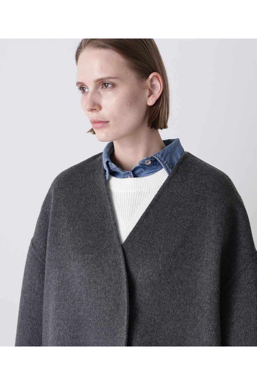 【ヒューエルミュージアム/hueLe Museum】の【hLM】ウールリバーコート 人気、トレンドファッション・服の通販 founy(ファニー) ファッション Fashion レディースファッション Fashion for Women アウター Coat / Outerwear Collection コート・ロングコート・ピーコート Long Coats, Peacoats & More なめらか Smooth, Silky Texture シンプル Simple, Minimal フォルム Silhouette, Form ロング Long, Long-Length other-5|ID: prp329100004915469 ipo3291000000036843277