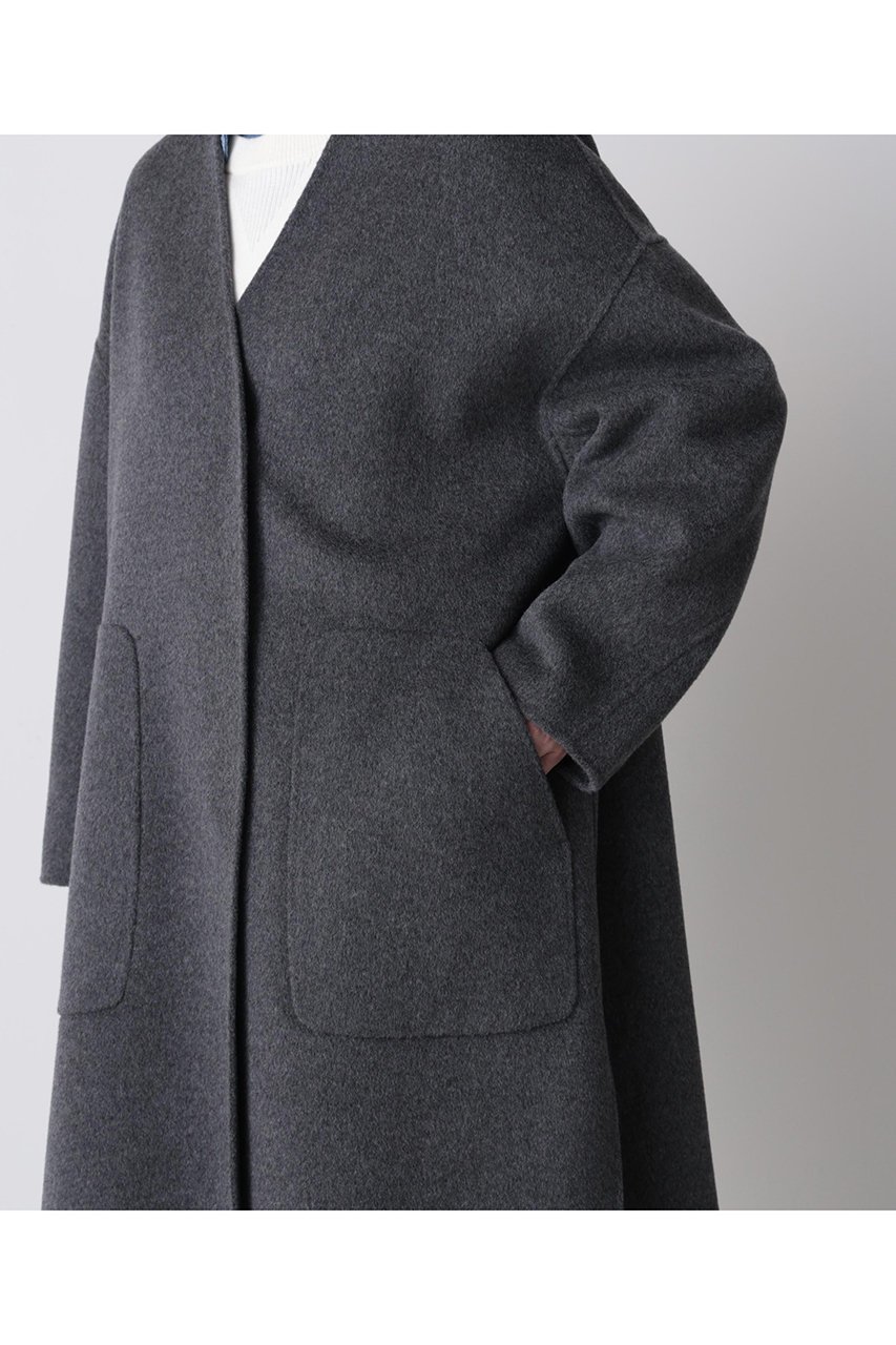 【ヒューエルミュージアム/hueLe Museum】の【hLM】ウールリバーコート 人気、トレンドファッション・服の通販 founy(ファニー) ファッション Fashion レディースファッション Fashion for Women アウター Coat / Outerwear Collection コート・ロングコート・ピーコート Long Coats, Peacoats & More なめらか Smooth, Silky Texture シンプル Simple, Minimal フォルム Silhouette, Form ロング Long, Long-Length other-6|ID: prp329100004915469 ipo3291000000036843279