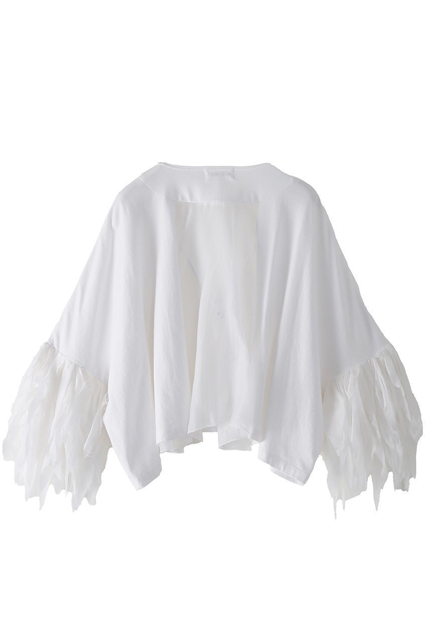 【アユーシ/AAYUSHI】のフェザーフリルカットソー 人気、トレンドファッション・服の通販 founy(ファニー) 　ファッション　Fashion　レディースファッション　Fashion for Women　トップス・カットソー　Cut & Sew Tops　シャツ・ブラウス・オフィスカジュアル　Elegant Blouses & Button-Ups　ロングTシャツ・Tシャツ　Longline T-Shirts & Tees　カットソー・ベーシックTシャツ　Cut-and-Sewn Tops / Stretch Tees & Basics　インド　Indian Textile　カットソー　Cut and Sewn Top　ショルダー　Shoulder, Shoulder Strap　ショート　Short, Short Length　シンプル　Simple, Minimal　スラックス　Slacks, Dress Pants　スリーブ　Sleeve, Long Sleeve / Short Sleeve　デニム　Denim, Jeans Material　ドロップ　Drop Shoulder, Dropped Style　バランス　Balance, Style Balance　フェザー　Feather, Feather Detail　フリル　Frill, Ruffle　ボックス　Boxy, Box Shape　再入荷　Restock / Back in Stock　おすすめ　Recommended / Our Picks　other-2|ID: prp329100004915542 ipo3291000000036844073