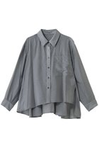 【ランバン オン ブルー/LANVIN en Bleu】のセミシアーフレアシャツ 人気、トレンドファッション・服の通販 founy(ファニー) ファッション Fashion レディースファッション Fashion for Women トップス・カットソー Cut & Sew Tops シャツ・ブラウス・オフィスカジュアル Elegant Blouses & Button-Ups アシンメトリー Asymmetrical Style エレガント 上品 Elegant シアー Sheer, See-Through スラックス Slacks, Dress Pants スリーブ Sleeve, Long Sleeve / Short Sleeve デニム Denim, Jeans Material フレア Flare, Flared ロング Long, Long-Length 新作・新入荷 New Arrivals / New In thumbnail チャコールグレー|ID: prp329100004915596 ipo3291000000036844557