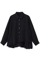 【ランバン オン ブルー/LANVIN en Bleu】のセミシアーフレアシャツ 人気、トレンドファッション・服の通販 founy(ファニー) ファッション Fashion レディースファッション Fashion for Women トップス・カットソー Cut & Sew Tops シャツ・ブラウス・オフィスカジュアル Elegant Blouses & Button-Ups アシンメトリー Asymmetrical Style エレガント 上品 Elegant シアー Sheer, See-Through スラックス Slacks, Dress Pants スリーブ Sleeve, Long Sleeve / Short Sleeve デニム Denim, Jeans Material フレア Flare, Flared ロング Long, Long-Length 新作・新入荷 New Arrivals / New In thumbnail ブラック|ID: prp329100004915596 ipo3291000000036844559