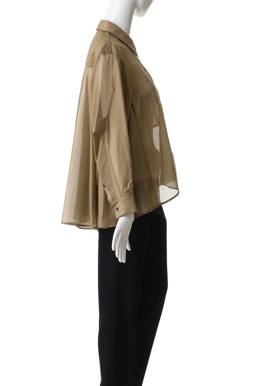 【ランバン オン ブルー/LANVIN en Bleu】のセミシアーフレアシャツ 人気、トレンドファッション・服の通販 founy(ファニー) ファッション Fashion レディースファッション Fashion for Women トップス・カットソー Cut & Sew Tops シャツ・ブラウス・オフィスカジュアル Elegant Blouses & Button-Ups アシンメトリー Asymmetrical Style エレガント 上品 Elegant シアー Sheer, See-Through スラックス Slacks, Dress Pants スリーブ Sleeve, Long Sleeve / Short Sleeve デニム Denim, Jeans Material フレア Flare, Flared ロング Long, Long-Length 新作・新入荷 New Arrivals / New In other-3|ID: prp329100004915596 ipo3291000000036844563