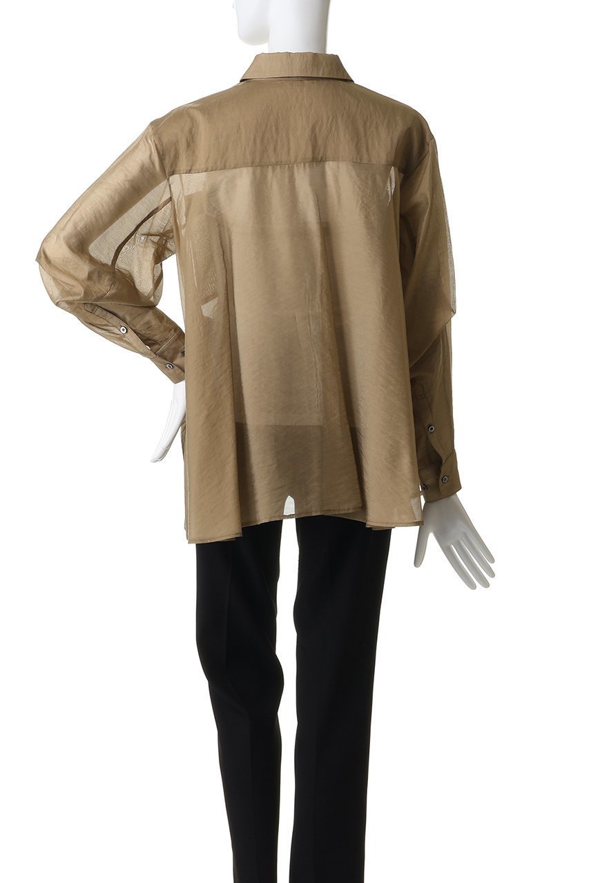 【ランバン オン ブルー/LANVIN en Bleu】のセミシアーフレアシャツ 人気、トレンドファッション・服の通販 founy(ファニー) ファッション Fashion レディースファッション Fashion for Women トップス・カットソー Cut & Sew Tops シャツ・ブラウス・オフィスカジュアル Elegant Blouses & Button-Ups アシンメトリー Asymmetrical Style エレガント 上品 Elegant シアー Sheer, See-Through スラックス Slacks, Dress Pants スリーブ Sleeve, Long Sleeve / Short Sleeve デニム Denim, Jeans Material フレア Flare, Flared ロング Long, Long-Length 新作・新入荷 New Arrivals / New In other-4|ID: prp329100004915596 ipo3291000000036844565