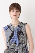 【アルアバイル/allureville】のジオメトリックプリントパッチブラウス 人気、トレンドファッション・服の通販 founy(ファニー) ファッション Fashion レディースファッション Fashion for Women トップス・カットソー Cut & Sew Tops キャミソール&ノースリーブ Camisoles & Sleeveless Tops シャツ・ブラウス・オフィスカジュアル Elegant Blouses & Button-Ups ノースリーブ Sleeveless, No-Sleeve 新作・新入荷 New Arrivals / New In thumbnail ブルー系|ID: prp329100004915602 ipo3291000000036844609