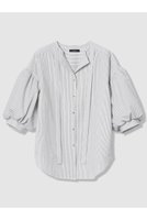 【アルアバイル/allureville】のサッカーストライプパフスリーブブラウス 人気、トレンドファッション・服の通販 founy(ファニー) ファッション Fashion レディースファッション Fashion for Women トップス・カットソー Cut & Sew Tops シャツ・ブラウス・オフィスカジュアル Elegant Blouses & Button-Ups サッカー Seersucker, Summer Fabric ショート Short, Short Length ストライプ Stripe, Striped Pattern スリーブ Sleeve, Long Sleeve / Short Sleeve エレガント 上品 Elegant 新作・新入荷 New Arrivals / New In ビジネス 仕事 通勤 Business / Work / Commuting |ID:prp329100004915603