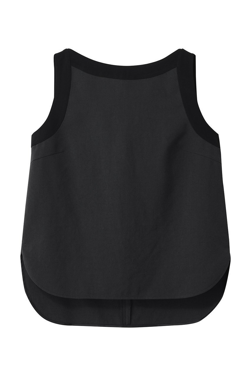 【ティアラ/Tiara】のバイカラーノースリーブブラウス(セットアップ可) インテリア・キッズ・メンズ・レディースファッション・服の通販 founy(ファニー) 　ファッション　Fashion　レディースファッション　Fashion for Women　トップス・カットソー　Cut & Sew Tops　キャミソール&ノースリーブ　Camisoles & Sleeveless Tops　シャツ・ブラウス・オフィスカジュアル　Elegant Blouses & Button-Ups　インナー　Innerwear　ジャケット　Jacket, Outerwear　セットアップ　Set-Up, Coordinated Outfit　ノースリーブ　Sleeveless, No-Sleeve　リネン　Linen, Linen Fabric　新作・新入荷　New Arrivals / New In　チャコールグレー|ID: prp329100004915607 ipo3291000000036844651