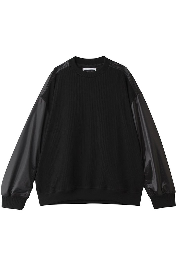【メゾンスペシャル/MAISON SPECIAL】の【UNISEX】レザーライクサテンドッキング クルーネックニットPO L/S インテリア・キッズ・メンズ・レディースファッション・服の通販 founy(ファニー) https://founy.com/ ファッション Fashion レディースファッション Fashion for Women トップス・カットソー Cut & Sew Tops ニット Knit Tops & Sweaters カジュアルプルオーバー・ニットトップス Pullovers & Knit Tops / Casual Pullovers ユニセックス Unisex, Genderless サテン Satin, Glossy Fabric シンプル Simple, Minimal ドッキング Docking, Mixed Material モダン Modern, Contemporary リュクス Luxury, Elegant, High-End, Chic 新作・新入荷 New Arrivals / New In |ID: prp329100004915620 ipo3291000000036844743