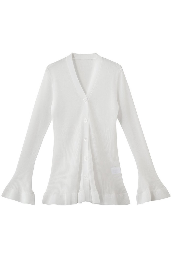 【ヴェニカ/Venica】のsheer flare pleats knit cardigan インテリア・キッズ・メンズ・レディースファッション・服の通販 founy(ファニー) https://founy.com/ ファッション Fashion レディースファッション Fashion for Women トップス・カットソー Cut & Sew Tops ニット Knit Tops & Sweaters カーディガン・羽織り Layered Style Cardigans カーディガン Cardigan, Knitwear シアー Sheer, See-Through パーティ Party, Party Style フィット Fit, Slim Fit フェミニン Feminine, Girly フリル Frill, Ruffle フレア Flare, Flared プリーツ Pleats, Pleated |ID: prp329100004915622 ipo3291000000036844761
