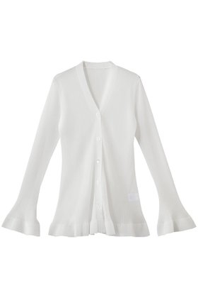 【ヴェニカ/Venica】のsheer flare pleats knit cardigan 人気、トレンドファッション・服の通販 founy(ファニー) ファッション Fashion レディースファッション Fashion for Women トップス・カットソー Cut & Sew Tops ニット Knit Tops & Sweaters カーディガン・羽織り Layered Style Cardigans カーディガン Cardigan, Knitwear シアー Sheer, See-Through パーティ Party, Party Style フィット Fit, Slim Fit フェミニン Feminine, Girly フリル Frill, Ruffle フレア Flare, Flared プリーツ Pleats, Pleated 新作・新入荷 New Arrivals / New In |ID:prp329100004915622