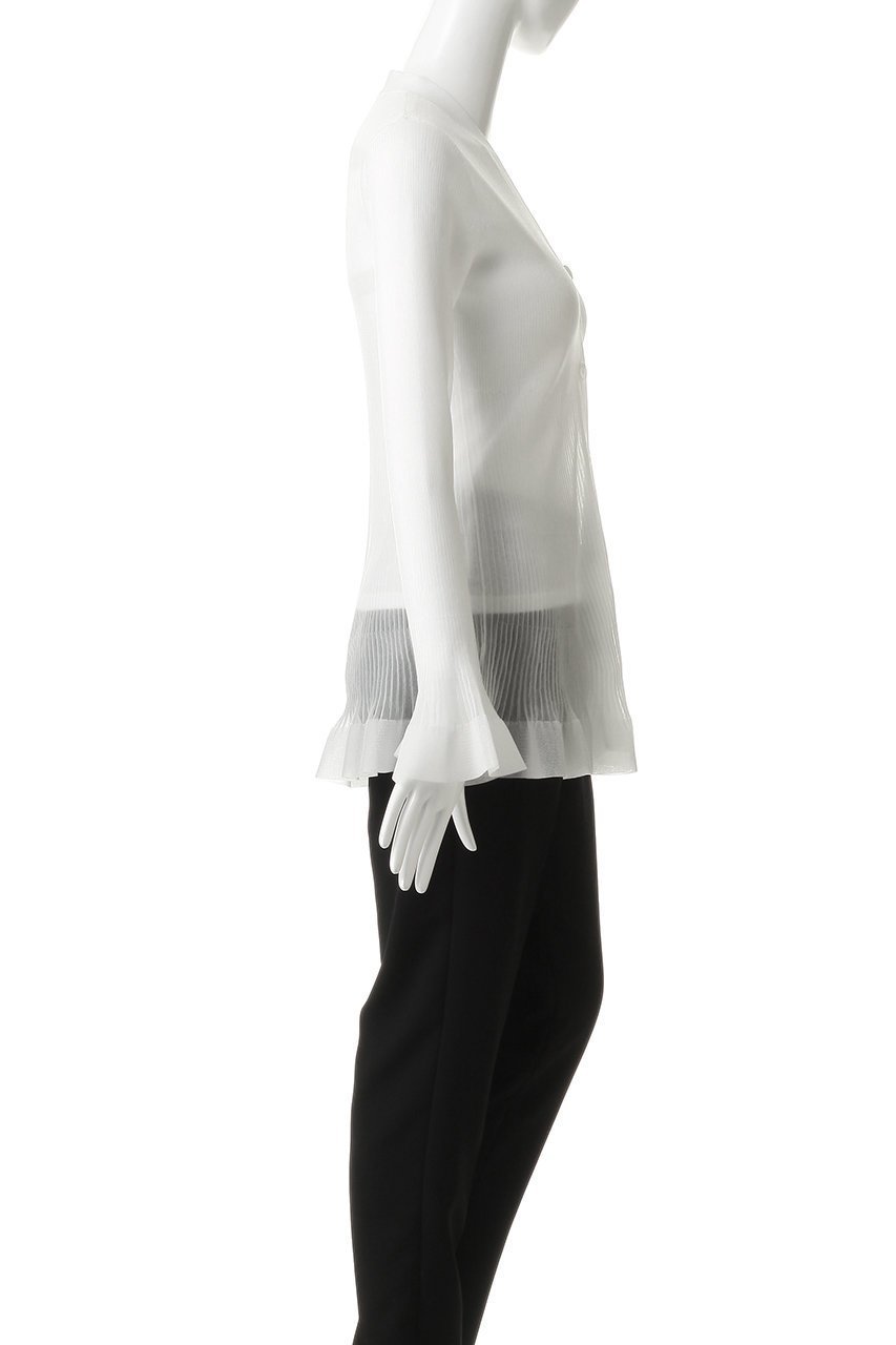 【ヴェニカ/Venica】のsheer flare pleats knit cardigan 人気、トレンドファッション・服の通販 founy(ファニー) 　ファッション　Fashion　レディースファッション　Fashion for Women　トップス・カットソー　Cut & Sew Tops　ニット　Knit Tops & Sweaters　カーディガン・羽織り　Layered Style Cardigans　カーディガン　Cardigan, Knitwear　シアー　Sheer, See-Through　パーティ　Party, Party Style　フィット　Fit, Slim Fit　フェミニン　Feminine, Girly　フリル　Frill, Ruffle　フレア　Flare, Flared　プリーツ　Pleats, Pleated　新作・新入荷　New Arrivals / New In　other-3|ID: prp329100004915622 ipo3291000000036844769