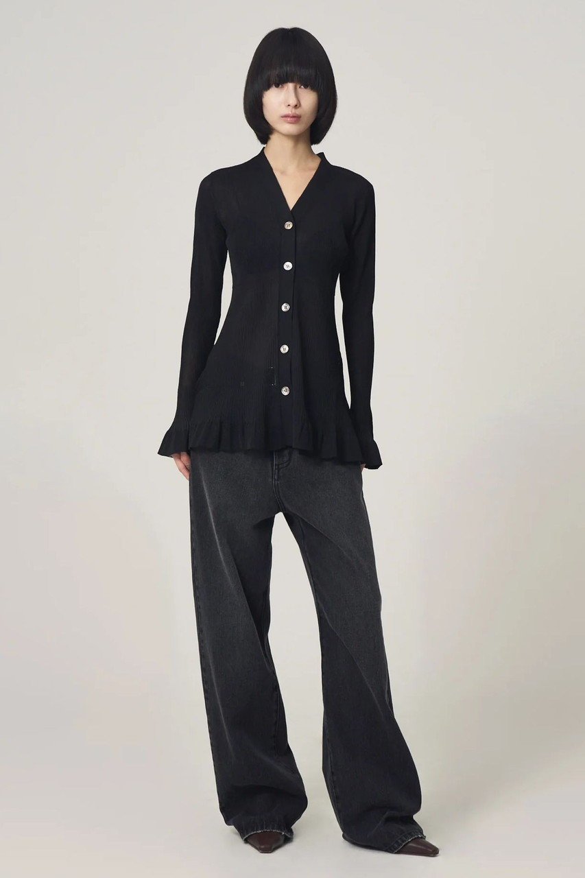 【ヴェニカ/Venica】のsheer flare pleats knit cardigan 人気、トレンドファッション・服の通販 founy(ファニー) 　ファッション　Fashion　レディースファッション　Fashion for Women　トップス・カットソー　Cut & Sew Tops　ニット　Knit Tops & Sweaters　カーディガン・羽織り　Layered Style Cardigans　カーディガン　Cardigan, Knitwear　シアー　Sheer, See-Through　パーティ　Party, Party Style　フィット　Fit, Slim Fit　フェミニン　Feminine, Girly　フリル　Frill, Ruffle　フレア　Flare, Flared　プリーツ　Pleats, Pleated　新作・新入荷　New Arrivals / New In　other-6|ID: prp329100004915622 ipo3291000000036844775