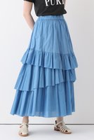 【アルアバイル/allureville】のイレギュラーティアードスカート 人気、トレンドファッション・服の通販 founy(ファニー) ファッション Fashion レディースファッション Fashion for Women スカート Skirts ティアードスカート Tiered Skirts ロングスカート Long Skirts / Maxi & Midi Skirts インド Indian Textile シンプル Simple, Minimal ティアードスカート Tiered Skirt, Flounced Skirt ロング Long, Long-Length 夏 Summer 新作・新入荷 New Arrivals / New In |ID:prp329100004915648