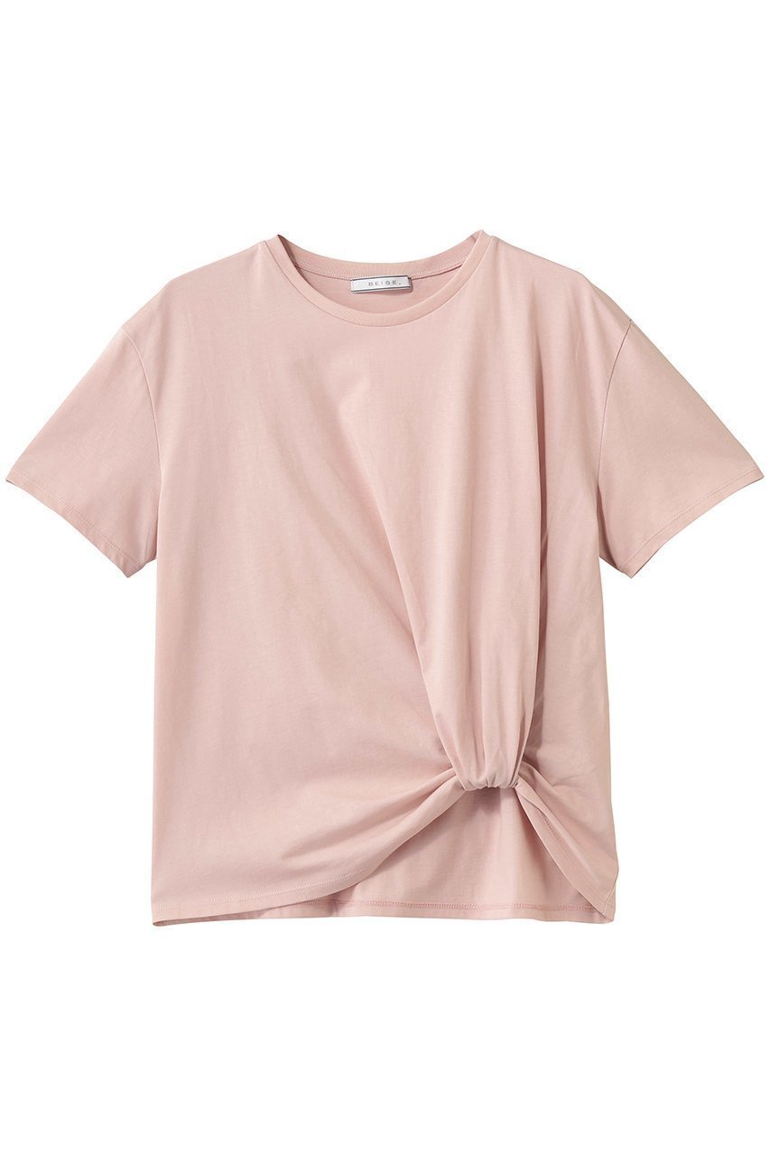 【ベイジ,/BEIGE,】のSTELLERITE(ステライト)/フォルムタック ドレープTシャツ インテリア・キッズ・メンズ・レディースファッション・服の通販 founy(ファニー) 　ファッション　Fashion　レディースファッション　Fashion for Women　トップス・カットソー　Cut & Sew Tops　シャツ・ブラウス・オフィスカジュアル　Elegant Blouses & Button-Ups　ロングTシャツ・Tシャツ　Longline T-Shirts & Tees　カットソー・ベーシックTシャツ　Cut-and-Sewn Tops / Stretch Tees & Basics　ショート　Short, Short Length　シンプル　Simple, Minimal　スリーブ　Sleeve, Long Sleeve / Short Sleeve　ドレープ　Drape, Draping Fabric　フォルム　Silhouette, Form　フロント　Front, Front Design　新作・新入荷　New Arrivals / New In　Pink|ID: prp329100004916889 ipo3291000000036862592