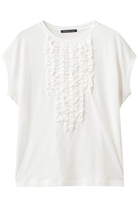 【ミズイロ インド/mizuiro ind】のfrenck slv frill P/O プルオーバー 人気、トレンドファッション・服の通販 founy(ファニー) ファッション Fashion レディースファッション Fashion for Women トップス・カットソー Cut & Sew Tops シャツ・ブラウス・オフィスカジュアル Elegant Blouses & Button-Ups ロングTシャツ・Tシャツ Longline T-Shirts & Tees カジュアルプルオーバー・ニットトップス Pullovers & Knit Tops / Casual Pullovers カットソー・ベーシックTシャツ Cut-and-Sewn Tops / Stretch Tees & Basics ショート Short, Short Length スリーブ Sleeve, Long Sleeve / Short Sleeve フリル Frill, Ruffle フレンチ French, French Style フロント Front, Front Design 新作・新入荷 New Arrivals / New In |ID:prp329100004916891