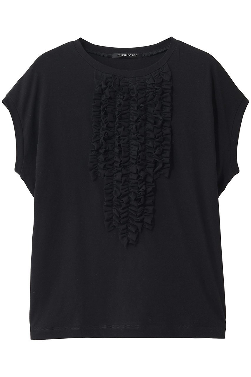 【ミズイロ インド/mizuiro ind】のfrenck slv frill P/O プルオーバー インテリア・キッズ・メンズ・レディースファッション・服の通販 founy(ファニー) ファッション Fashion レディースファッション Fashion for Women トップス・カットソー Cut & Sew Tops シャツ・ブラウス・オフィスカジュアル Elegant Blouses & Button-Ups ロングTシャツ・Tシャツ Longline T-Shirts & Tees カジュアルプルオーバー・ニットトップス Pullovers & Knit Tops / Casual Pullovers カットソー・ベーシックTシャツ Cut-and-Sewn Tops / Stretch Tees & Basics ショート Short, Short Length スリーブ Sleeve, Long Sleeve / Short Sleeve フリル Frill, Ruffle フレンチ French, French Style フロント Front, Front Design 新作・新入荷 New Arrivals / New In black|ID: prp329100004916891 ipo3291000000036862611