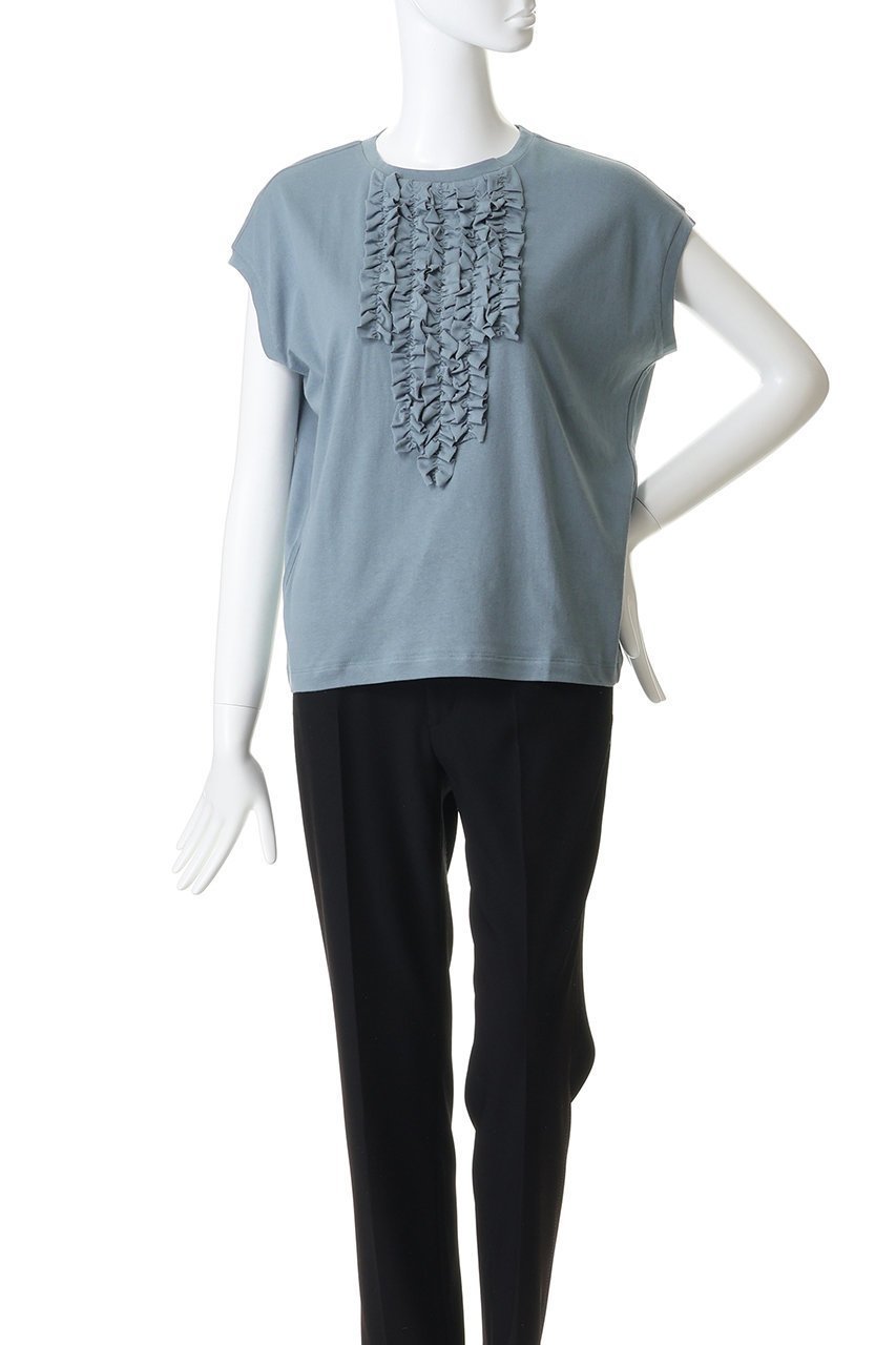 【ミズイロ インド/mizuiro ind】のfrenck slv frill P/O プルオーバー 人気、トレンドファッション・服の通販 founy(ファニー) ファッション Fashion レディースファッション Fashion for Women トップス・カットソー Cut & Sew Tops シャツ・ブラウス・オフィスカジュアル Elegant Blouses & Button-Ups ロングTシャツ・Tシャツ Longline T-Shirts & Tees カジュアルプルオーバー・ニットトップス Pullovers & Knit Tops / Casual Pullovers カットソー・ベーシックTシャツ Cut-and-Sewn Tops / Stretch Tees & Basics ショート Short, Short Length スリーブ Sleeve, Long Sleeve / Short Sleeve フリル Frill, Ruffle フレンチ French, French Style フロント Front, Front Design 新作・新入荷 New Arrivals / New In other-2|ID: prp329100004916891 ipo3291000000036862612