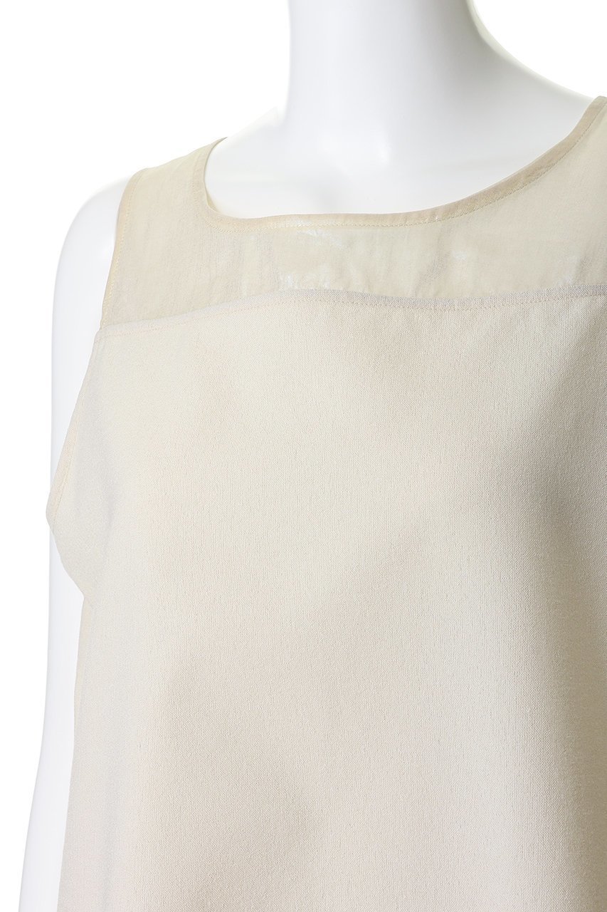 【ミディウミソリッド/MIDIUMISOLID】のn/slv OP with foil print organdy ワンピース 人気、トレンドファッション・服の通販 founy(ファニー) 　ファッション　Fashion　レディースファッション　Fashion for Women　ワンピース　Dresses　チュニック　Tunic Tops & Dresses　シアー　Sheer, See-Through　シンプル　Simple, Minimal　チュニック　Tunic, Long Top　デコルテ　Décolleté, Neckline　ドッキング　Docking, Mixed Material　ノースリーブ　Sleeveless, No-Sleeve　パーティ　Party, Party Style　プリント　Print, Printed Pattern　ロング　Long, Long-Length　新作・新入荷　New Arrivals / New In　other-5|ID: prp329100004916893 ipo3291000000036862629