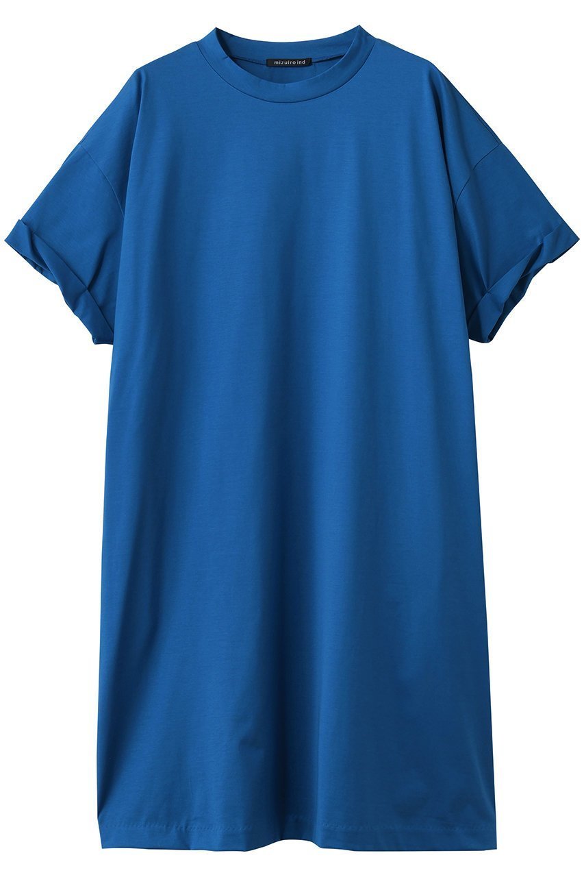 【ミズイロ インド/mizuiro ind】のroll up slv wide OP ワンピース インテリア・キッズ・メンズ・レディースファッション・服の通販 founy(ファニー) ファッション Fashion レディースファッション Fashion for Women ワンピース Dresses チュニック Tunic Tops & Dresses シンプル Simple, Minimal チュニック Tunic, Long Top ロング Long, Long-Length 新作・新入荷 New Arrivals / New In blue|ID: prp329100004916894 ipo3291000000036862632