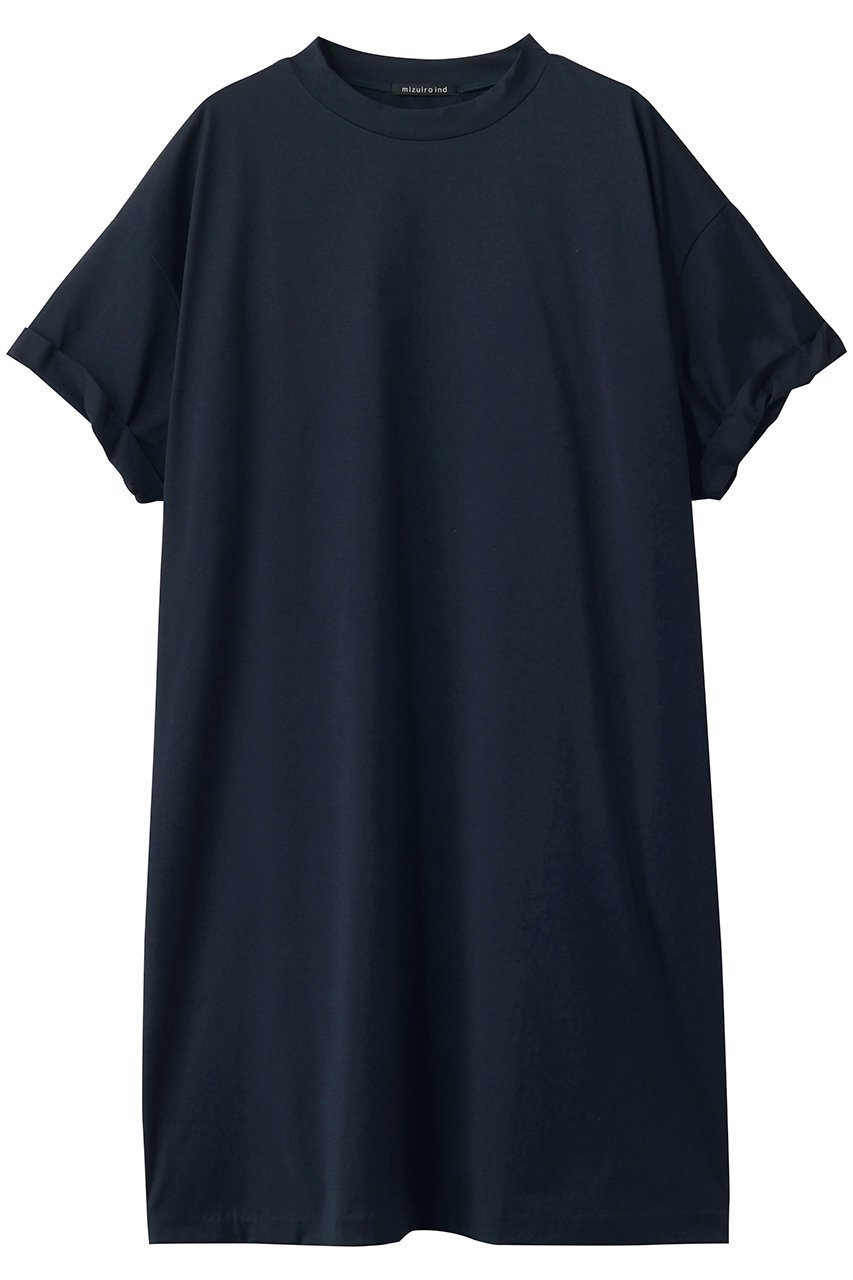 【ミズイロ インド/mizuiro ind】のroll up slv wide OP ワンピース インテリア・キッズ・メンズ・レディースファッション・服の通販 founy(ファニー) ファッション Fashion レディースファッション Fashion for Women ワンピース Dresses チュニック Tunic Tops & Dresses シンプル Simple, Minimal チュニック Tunic, Long Top ロング Long, Long-Length 新作・新入荷 New Arrivals / New In navy|ID: prp329100004916894 ipo3291000000036862633