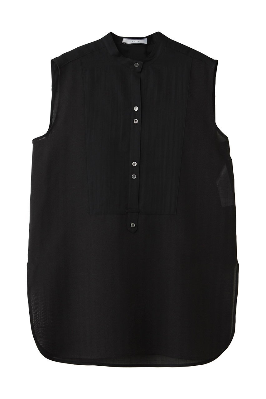 【ベイジ,/BEIGE,】のGOSHE(ゴシェ)/サテン切替 シアースタンドブラウス インテリア・キッズ・メンズ・レディースファッション・服の通販 founy(ファニー) ファッション Fashion レディースファッション Fashion for Women トップス・カットソー Cut & Sew Tops キャミソール&ノースリーブ Camisoles & Sleeveless Tops シャツ・ブラウス・オフィスカジュアル Elegant Blouses & Button-Ups サテン Satin, Glossy Fabric シアー Sheer, See-Through ノースリーブ Sleeveless, No-Sleeve リネン Linen, Linen Fabric 切替 Switching, Contrast Panel 新作・新入荷 New Arrivals / New In Black|ID: prp329100004916896 ipo3291000000036862649