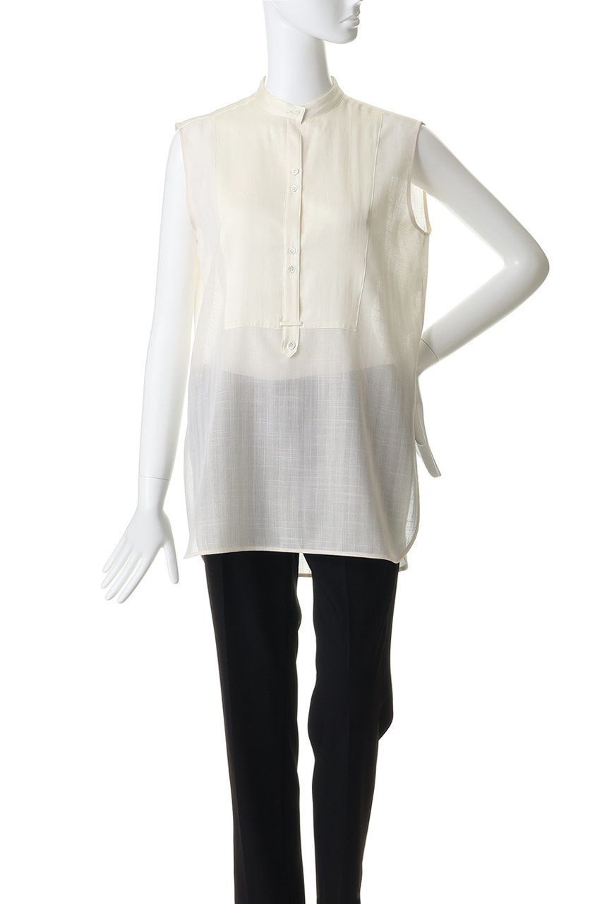 【ベイジ,/BEIGE,】のGOSHE(ゴシェ)/サテン切替 シアースタンドブラウス 人気、トレンドファッション・服の通販 founy(ファニー) ファッション Fashion レディースファッション Fashion for Women トップス・カットソー Cut & Sew Tops キャミソール&ノースリーブ Camisoles & Sleeveless Tops シャツ・ブラウス・オフィスカジュアル Elegant Blouses & Button-Ups サテン Satin, Glossy Fabric シアー Sheer, See-Through ノースリーブ Sleeveless, No-Sleeve リネン Linen, Linen Fabric 切替 Switching, Contrast Panel 新作・新入荷 New Arrivals / New In other-2|ID: prp329100004916896 ipo3291000000036862650